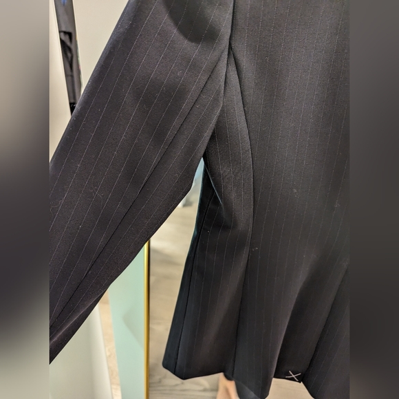 J Crew 1035 Single Button Blazer Jacket Super 120s 100% Merino Wool Pinstripe 0P - Picture 9 of 12